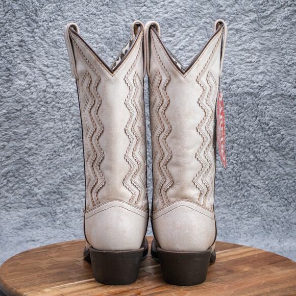 Laredo Women’s Audrey Bone Leather Festival Snip Toe Western Boots, Size 6 M - Picture 4 of 6
